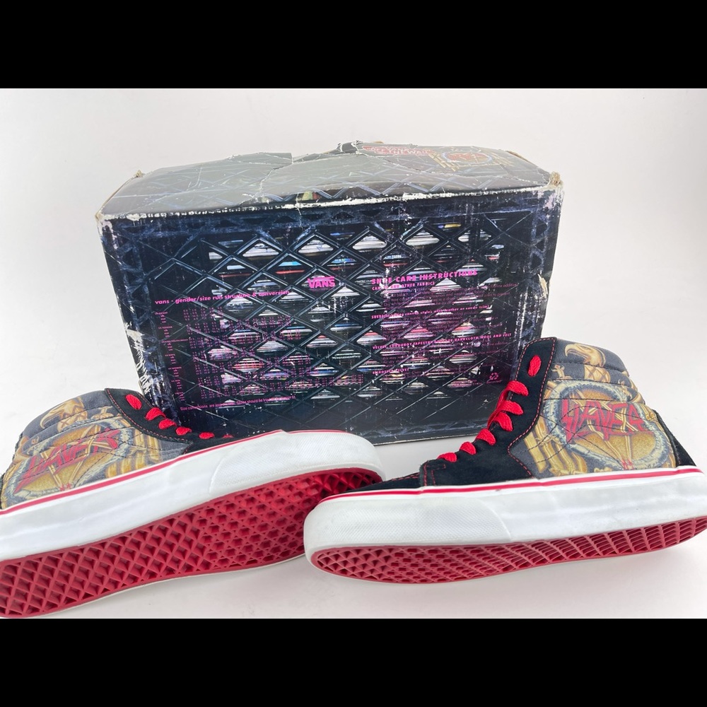 Slayer Vans X Sk8 Hi Skate Shoe MENS SIZE 5 Mens - Picture 13 of 16